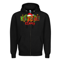 Black Christmas kizzie claus Zipper Hoodie - FaDigitalArtStudio