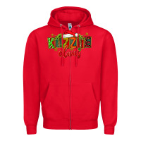 Red Christmas kizzie claus Zipper Hoodie - FaDigitalArtStudio