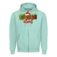 Seafoam Christmas kizzie claus Zipper Hoodie - FaDigitalArtStudio