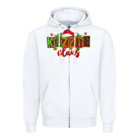 White Christmas kizzie claus Zipper Hoodie - FaDigitalArtStudio