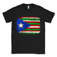Black Mexico and Puerto Rico Flag Classic Tee - texasbilliewilder