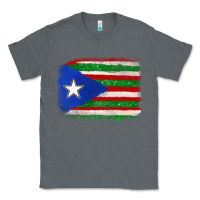 Charcoal Heather Mexico and Puerto Rico Flag Classic Tee - texasbilliewilder