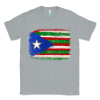Heather Grey Mexico and Puerto Rico Flag Classic Tee - texasbilliewilder