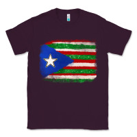 Plum Mexico and Puerto Rico Flag Classic Tee - texasbilliewilder