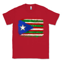 Red Mexico and Puerto Rico Flag Classic Tee - texasbilliewilder
