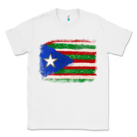 White Mexico and Puerto Rico Flag Classic Tee - texasbilliewilder