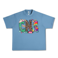Pebble Blue cna nurse tie dye leopard Urban Heavy Tee - RanaPortraitStore