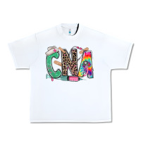 White cna nurse tie dye leopard Urban Heavy Tee - RanaPortraitStore