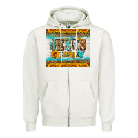 Oatmeal Heather jesus saves tumbler Zipper Hoodie - HRA Design Shop