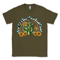 Army Green western rainbow with cactus Classic Tee - RanaPortraitStore