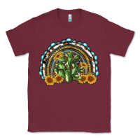 Burgundy western rainbow with cactus Classic Tee - RanaPortraitStore