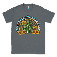 Charcoal Heather western rainbow with cactus Classic Tee - RanaPortraitStore