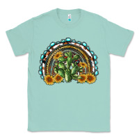Seafoam western rainbow with cactus Classic Tee - RanaPortraitStore