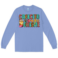 Colony Blue cafecito y chisme Long Sleeve Tee - Zillion Design Studio