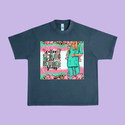 Coffee Scrubs Rubber Gloves Nurse Urban Heavy Tee Designed By Ranaportraitstore