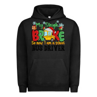 Pigment Black my sleigh broke so now i am a school bus driver Urban Hoodie - MaliasSmallBusiness