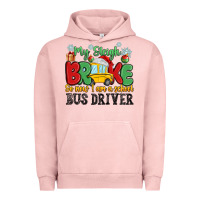 Pigment Salmon my sleigh broke so now i am a school bus driver Urban Hoodie - MaliasSmallBusiness