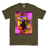 Army Green witchy cat Classic Tee - BundleAndBundleShop