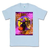 Dusty Blue witchy cat Classic Tee - BundleAndBundleShop