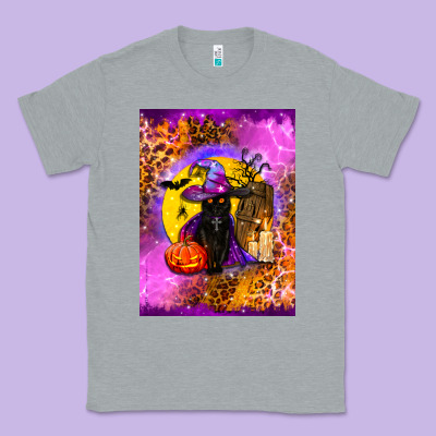 Witchy Cat Classic Tee Designed By Bundleandbundleshop