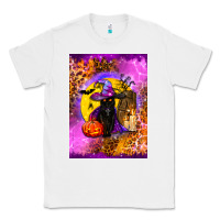 White witchy cat Classic Tee - BundleAndBundleShop