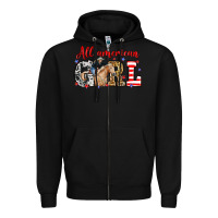 Black All American girl with cowgirl Zipper Hoodie - Neo Western