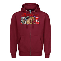 Burgundy All American girl with cowgirl Zipper Hoodie - Neo Western