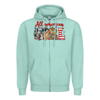 Seafoam All American girl with cowgirl Zipper Hoodie - Neo Western
