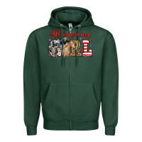 All American Girl With Cowgirl Zipper Hoodie | Teevron