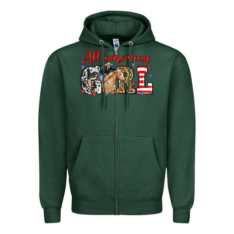 All American Girl With Cowgirl Zipper Hoodie by Neo Western | Teevron