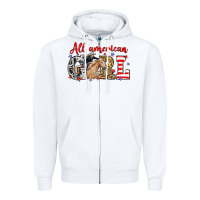White All American girl with cowgirl Zipper Hoodie - Neo Western