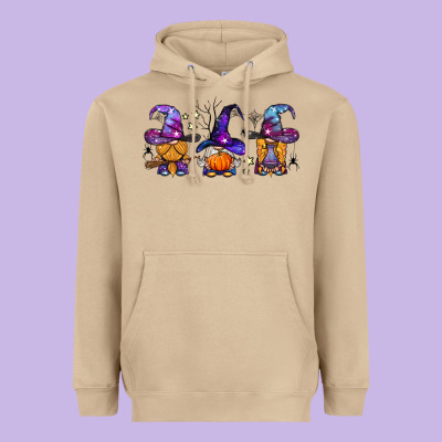 Witch Gnomes Halloween Heavyweight Hoodie Designed By Bundleandbundleshop