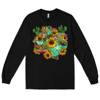Black texas map Long Sleeve Tee - Zillion Design Studio
