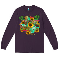 Plum texas map Long Sleeve Tee - Zillion Design Studio