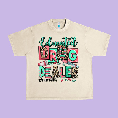 Educated Drug Dealer Nurse Life Urban Heavy Tee Designed By Ranaportraitstore