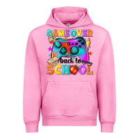Fuchsia Pink game over back to school Urban Hoodie - NancyCooperArtShop