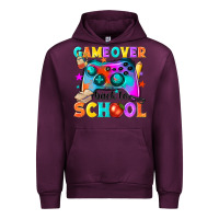 Mauve Wine game over back to school Urban Hoodie - NancyCooperArtShop