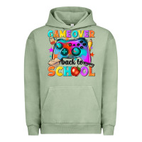 Pigment Oil Green game over back to school Urban Hoodie - NancyCooperArtShop