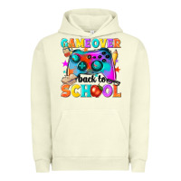 Pigment Pistachio game over back to school Urban Hoodie - NancyCooperArtShop