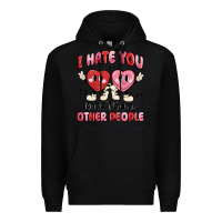 Black i hate you less than other people Premium Hoodie - MaliasSmallBusiness