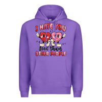 Purple i hate you less than other people Premium Hoodie - MaliasSmallBusiness