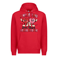 Red i hate you less than other people Premium Hoodie - MaliasSmallBusiness