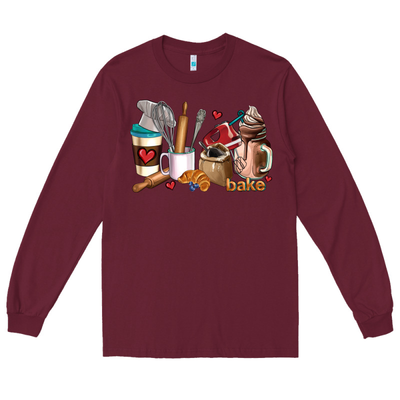 Bakery Coffee Cups Long Sleeve Tee by AdoDesignShop | Teevron
