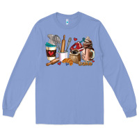 Colony Blue bakery coffee cups Long Sleeve Tee - AdoDesignShop