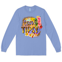 Colony Blue tan tipsy summer Long Sleeve Tee - texasbilliewilder