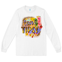 White tan tipsy summer Long Sleeve Tee - texasbilliewilder