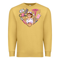 Antique Gold nurse and nurse element heart Premium Sweatshirt - AdoDesignShop