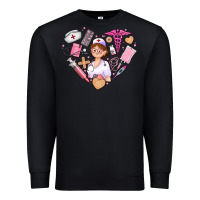 Black nurse and nurse element heart Premium Sweatshirt - AdoDesignShop