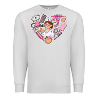 Dove Grey nurse and nurse element heart Premium Sweatshirt - AdoDesignShop