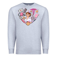Heather Grey nurse and nurse element heart Premium Sweatshirt - AdoDesignShop